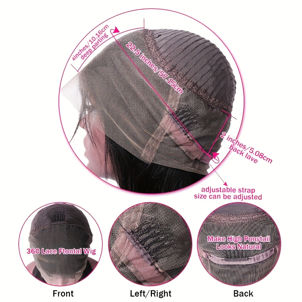 200 Density 360 Lace Front Wig Human Hair Body Wave Lace Front Wigs Human Hair Wigs For Women Pre Plucked Brazilian Lace Frontal Wig Human Hair Lace Closure Wig Natural Color